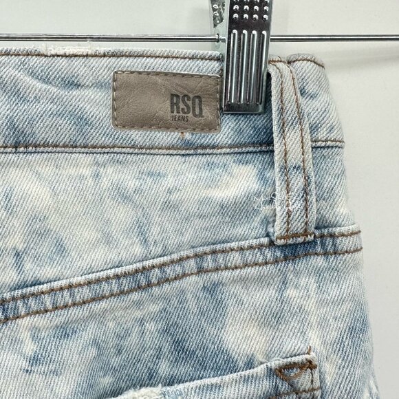 RSQ Curvy High Rise Light Tie Dye Acid Wash Jeans Size 24 - Picture 3 of 4